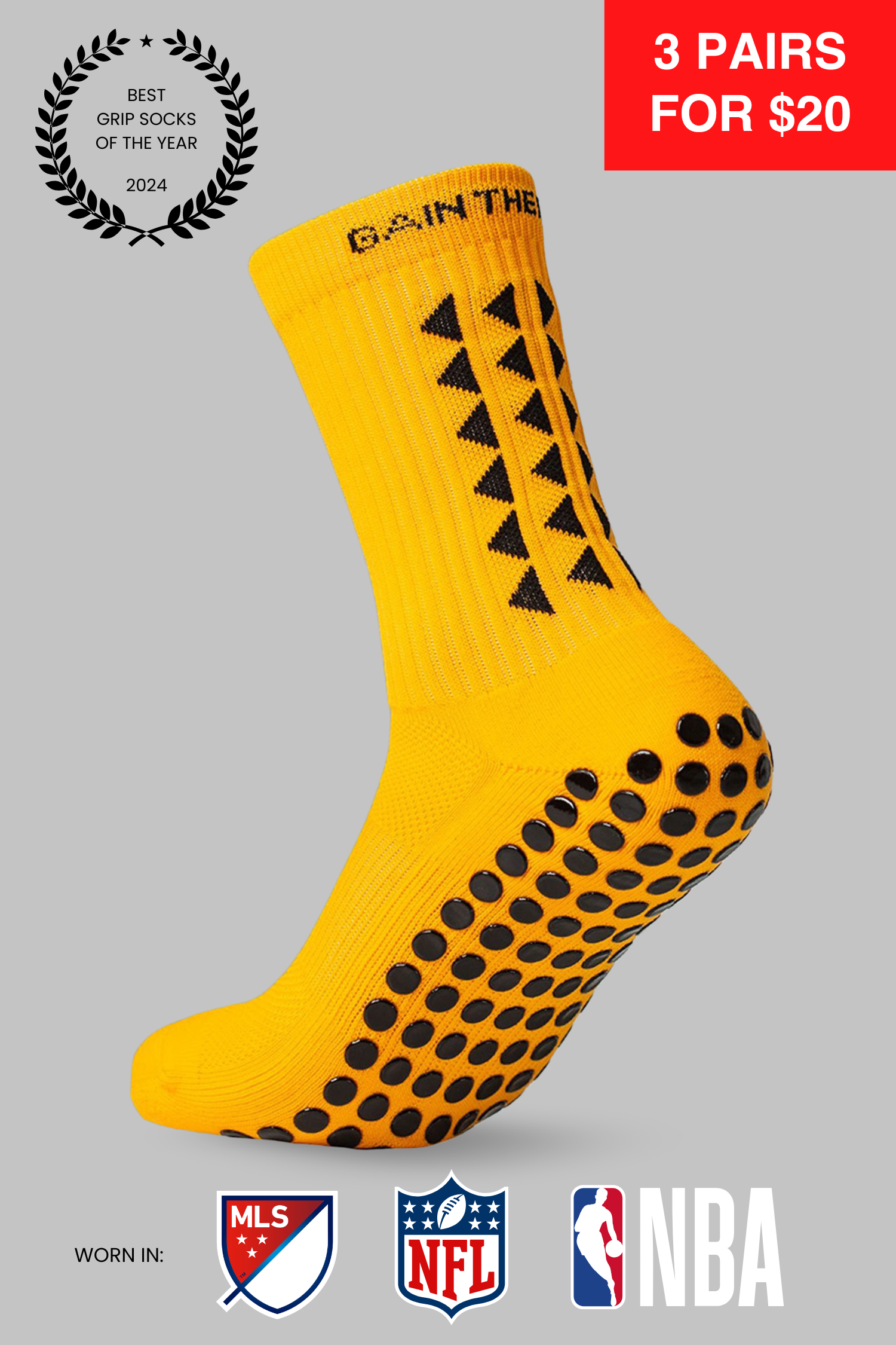 GRIP SOCKS 3.0  MidCalf Length - Orange
