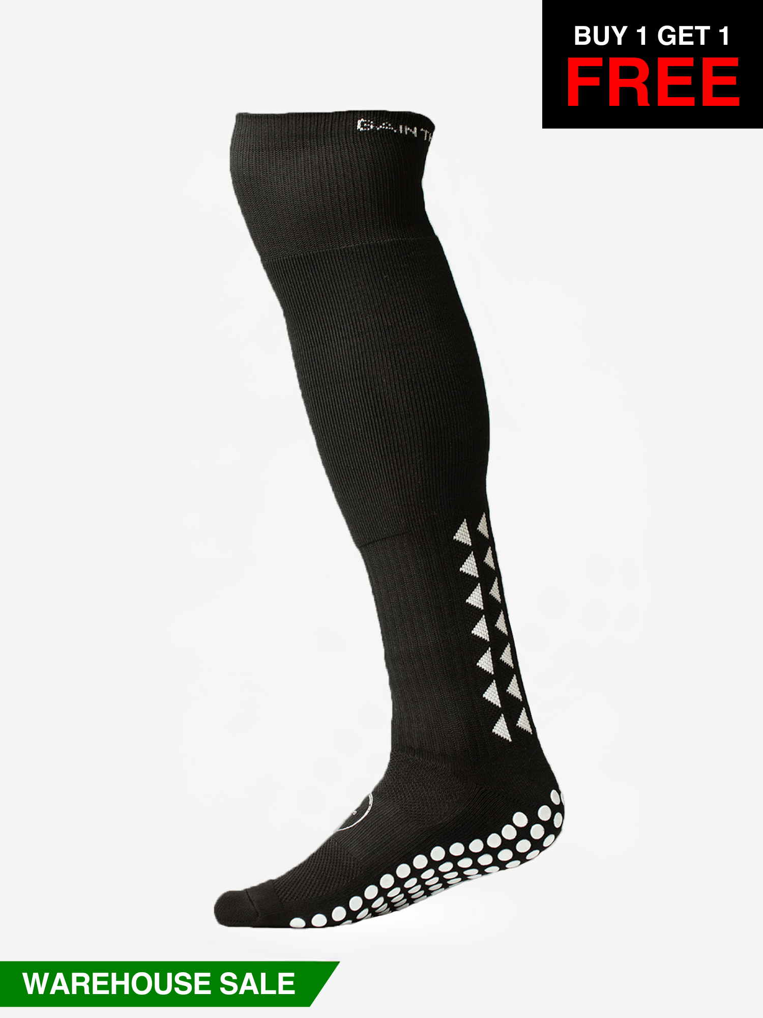 GRIP SOCKS 3.0  Full Length - Black - WAREHOUSE SALE BUY 1 GET 1 FREE