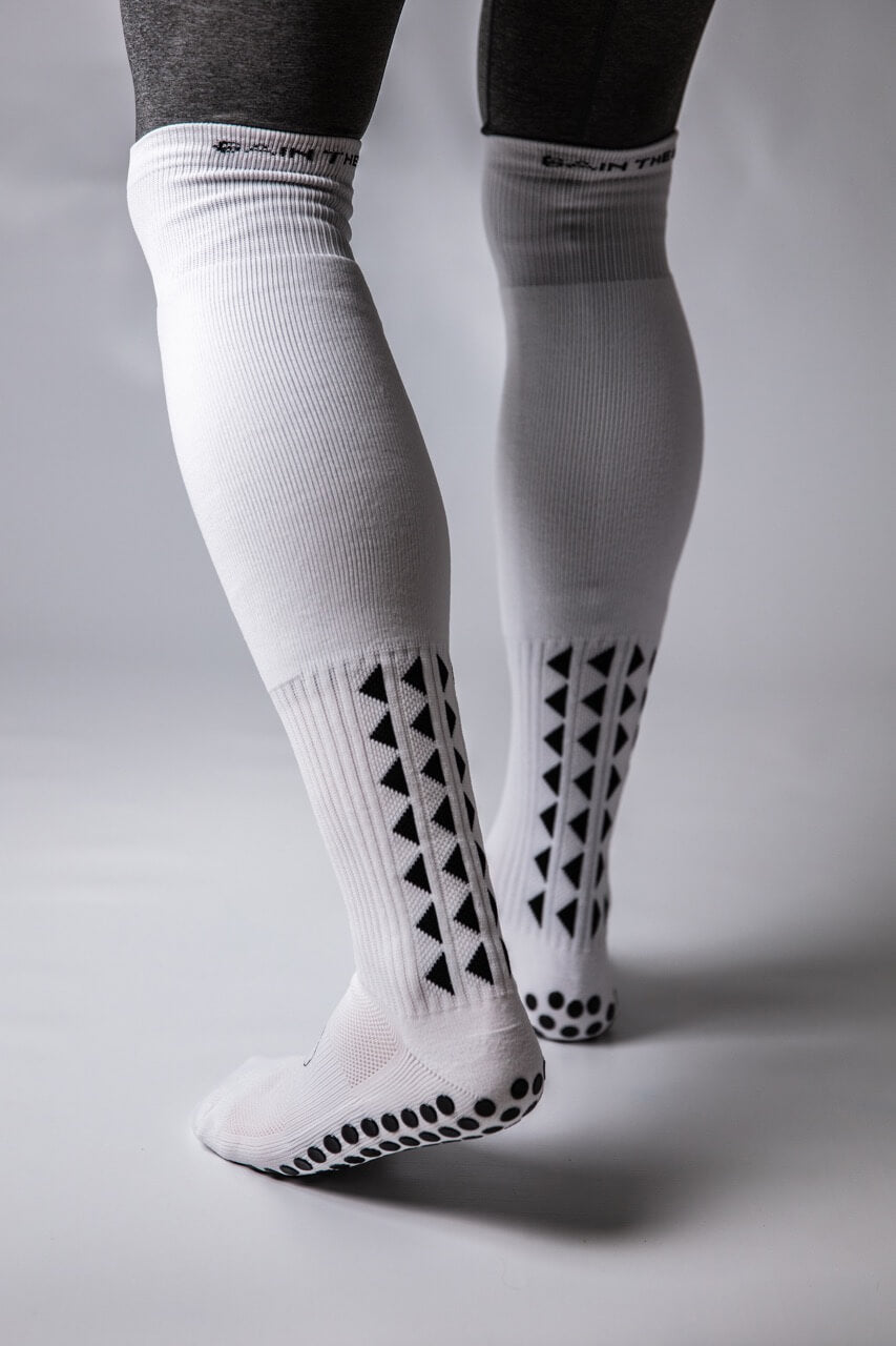 GRIP SOCKS 2.0 Full Length - White - Gain The Edge US